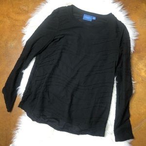 Simply Vera Sheer Black Long Sleeves Top